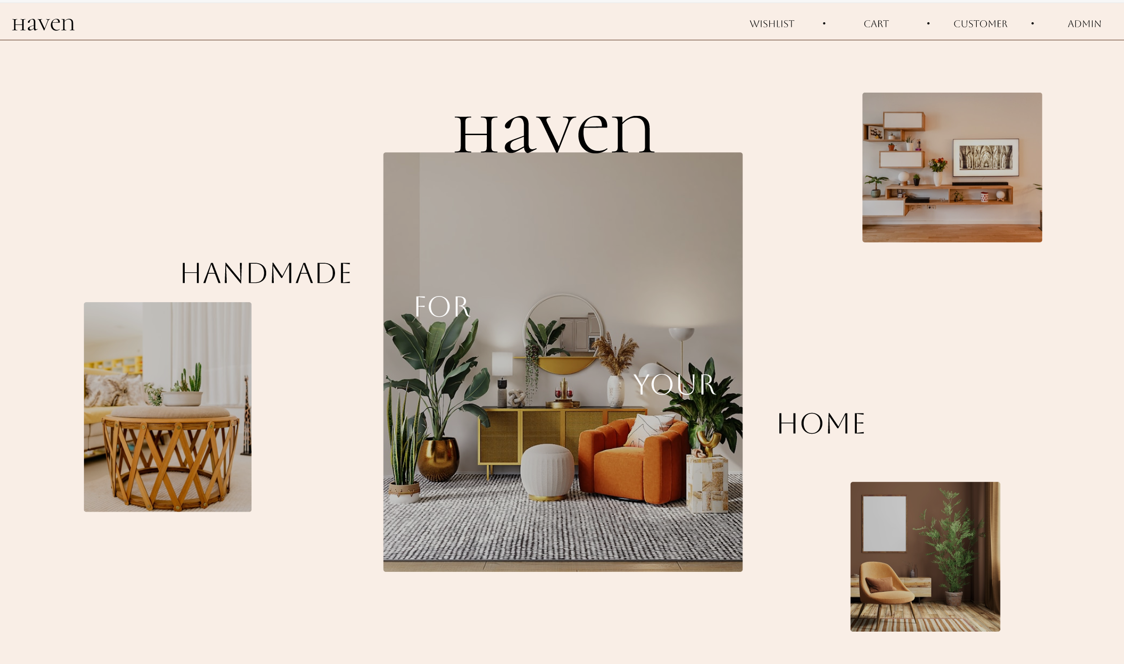 This is an image of the project I worked on that is named Haven Furniture